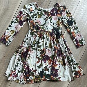 Posh Peanut 2T Floral Long Sleeve Dress
